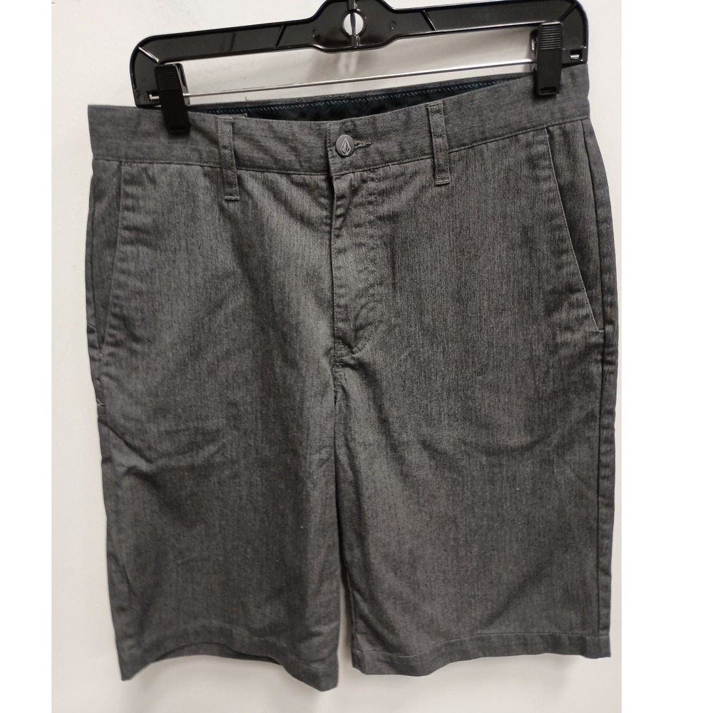Volcom Chino Shorts Mens 30 Gray Heathered Casual Skate Surf Shorts